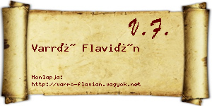 Varró Flavián névjegykártya