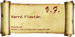 Varró Flavián névjegykártya