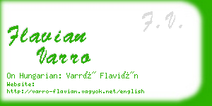 flavian varro business card